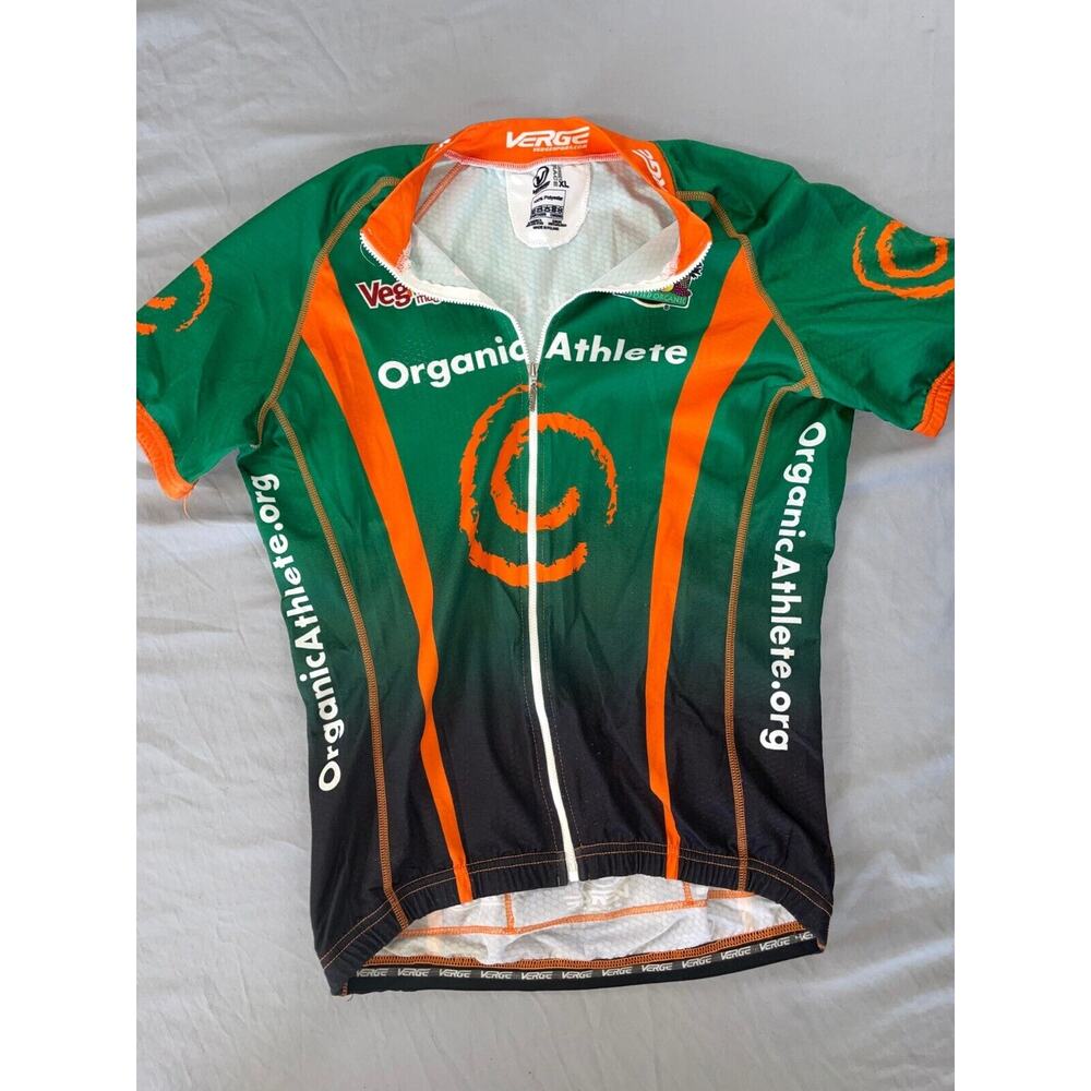 VERGE Full Zip Short Sleeve Stretch Cycling 'Race Jersey'. Women's XL, EUC!!